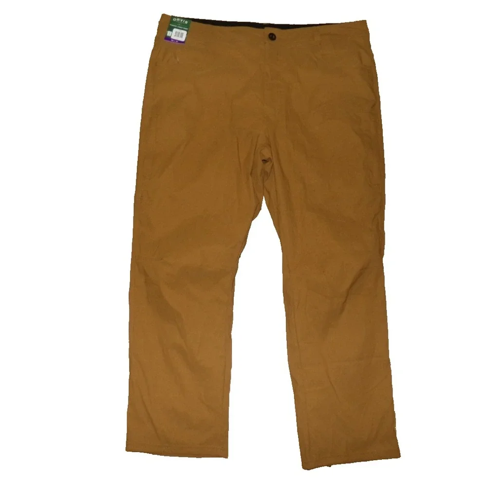 Orvis Men's‎ Fleece Lined Stretch Pants~Tan~Size 40×30~NWT